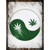 Yin Yang Weed Wholesale Novelty Rectangle Sticker Decal