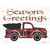 Seasons Greetings Truck Wholesale Novelty Rectangle Sticker Decal