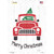 Merry Christmas Front Of Truck Wholesale Novelty Rectangle Sticker Decal