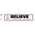 Believe In A Cure Pink Ribbon Breast Cancer Wholesale Novelty Narrow Sticker Decal