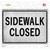 Sidewalk Closed Wholesale Novelty Rectangle Sticker Decal