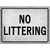No Littering Wholesale Novelty Rectangle Sticker Decal