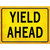 Yield Ahead Wholesale Novelty Rectangle Sticker Decal