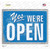 Yes We're Open Wholesale Novelty Rectangle Sticker Decal
