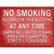 No Smoking At Any Time Wholesale Novelty Rectangle Sticker Decal