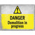 Danger Demolition in Progress Wholesale Novelty Rectangle Sticker Decal
