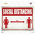 Social Distancing Red Wholesale Novelty Rectangle Sticker Decal