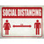 Social Distancing Red Wholesale Novelty Rectangle Sticker Decal