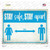 Social Distancing Script Blue Wholesale Novelty Rectangle Sticker Decal