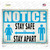 Stay Safe, Stay Apart Wholesale Novelty Rectangle Sticker Decal