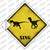 Velociraptors Xing Wholesale Novelty Diamond Sticker Decal