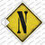 Letter N Xing Wholesale Novelty Diamond Sticker Decal