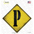 Letter P Xing Wholesale Novelty Diamond Sticker Decal