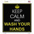 Keep Calm Wash Your Hands Wholesale Novelty Square Sticker Decal