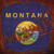 Montana Rusty Stamped Wholesale Novelty Square Sticker Decal