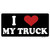 I Love My Truck Black Wholesale Novelty Sticker Decal