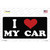 I Love My Car Black Wholesale Novelty Sticker Decal