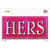 HERS Pink Wholesale Novelty Sticker Decal