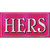 HERS Pink Wholesale Novelty Sticker Decal