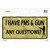 PMS And A Gun Wholesale Novelty Sticker Decal