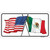 United States Mexico Flag Wholesale Novelty Sticker Decal