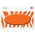 Orange White Zebra Center Oval Wholesale Novelty Sticker Decal