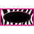 Black White Pink Zebra Center Oval Wholesale Novelty Sticker Decal