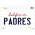 Padres California State Wholesale Novelty Sticker Decal