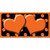 Orange Black Polka Dot Orange Center Hearts Wholesale Novelty Sticker Decal
