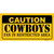 Caution Cowboys Wholesale Novelty Sticker Decal