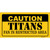 Caution Titans Wholesale Novelty Sticker Decal