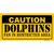 Caution Dolphins Wholesale Novelty Sticker Decal