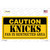 Caution Knicks Fan Wholesale Novelty Sticker Decal