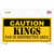 Caution Kings Fan Wholesale Novelty Sticker Decal