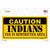 Caution Indians Fan Wholesale Novelty Sticker Decal