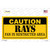Caution Rays Fan Wholesale Novelty Sticker Decal