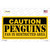 Caution Penguins Wholesale Novelty Sticker Decal
