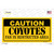 Caution Coyotes Wholesale Novelty Sticker Decal