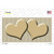Gold White Chevron Gold Center Hearts Wholesale Novelty Sticker Decal