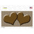 Brown White Chevron Brown Center Hearts Wholesale Novelty Sticker Decal