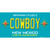 Cowboy New Mexico Teal Wholesale Novelty Sticker Decal