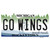 Go Wings Michigan State Wholesale Novelty Sticker Decal