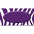 Purple White Zebra Purple Center Oval Wholesale Novelty Sticker Decal