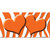 Orange White Zebra Orange Centered Hearts Wholesale Novelty Sticker Decal