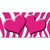 Pink White Zebra Pink Centered Hearts Wholesale Novelty Sticker Decal