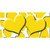 Yellow White Giraffe Yellow Centered Hearts Wholesale Novelty Sticker Decal