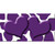 Purple White Giraffe Purple Centered Hearts Wholesale Novelty Sticker Decal