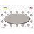 Grey White Polka Dot Grey Center Oval Wholesale Novelty Sticker Decal