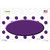 Purple White Polka Dot Purple Center Oval Wholesale Novelty Sticker Decal