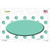 Mint White Polka Dot Teal Center Oval Wholesale Novelty Sticker Decal